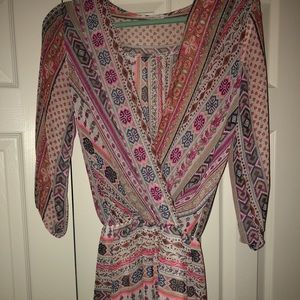 Colorful patterned romper